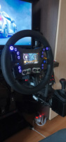 Poignées en caoutchouc PU personnalisées OEM + plaque de volant en fibre de carbone pour volant de jeu en fibre de carbone Roues de course Sim