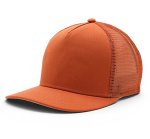 Gorra Trucker Naranja de 6 Paneles, Tela de Malla, Ajustable, Unisex, Casual, para Primavera/Verano, Talla Adulto - Product Image 1