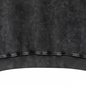Sweat-shirt à col rond noir délavé pour homme, 100 % coton molletonné, coupe classique, pull décontracté pour l'hiver, imprimé numérique, manches longues - Product Image 4
