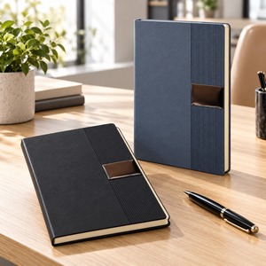 Carnet de notes A5 en cuir PU de qualité supérieure avec calendrier, marque-page en ruban, agenda de bureau, cadeaux d'entreprise et design de papier de qualité - Product Image 5