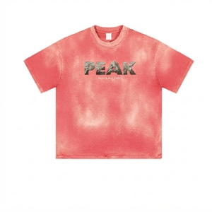 T-shirt vintage unisexe en coton épais, coupe classique, délavé à l'acide, imprimé sérigraphié, écoresponsable, style streetwear personnalisé OEM ODM - Product Image 6
