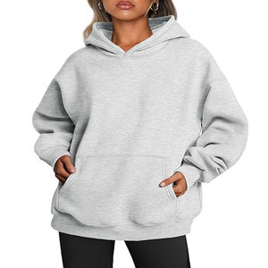 Sweat à capuche surdimensionné pour femme, nouvelle mode, épaules tombantes, manches longues, en polaire épaisse, pour l'extérieur, sur mesure - Product Image 3