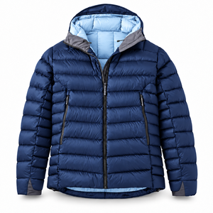 Wholesale Mens Hooded Winter Jacket Quilted Puffer <b>Coat</b> Warm <b>Padded</b> Outdoor Streetwear Zip Pockets Custom Design Winter Clothing - Product Image 1