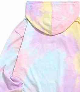 Sweat-shirts à capuche tie-dye pour hommes de qualité supérieure, coupe oversize à épaules tombantes, imprimés ou de couleur unie, légers, en promotion en ligne - Product Image 5