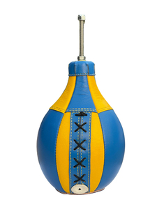 Ballon de boxe en cuir véritable de haute qualité, fournisseur d'usine, sac de vitesse de boxe, logo personnalisé en relief, ballon d'entraînement LPB-0006 - Product Image 3
