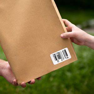 Confezione 43200 etichette bianche a trasferimento termico 2 1.5X1 pollice autoadesiva per stampante industriale con etichetta termica perforata - Product Image 5