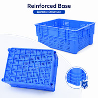 Panier en plastique maillé robuste UGET Modèle D016 en PP haute résistance, empilable, pour la logistique de la chaîne du froid inversée, pour viande et fruits