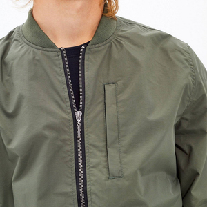 All Sizes Available Stylish Men's Slim Fit Lightweight Bomber <b>Jacket</b> Stand Front 100% Nylon Trendy Casual Outerwear Multicolor - Product Image 4