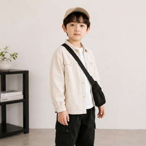 Pantalon long décontracté à jambes larges pour garçons, en coton et élasthanne, tissé, durable et respirant, pour enfants, vente en gros - Product Image 4