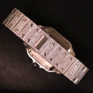 Wholesale Stainless Steel Roman Dial Bust Down Automatic WatchFully Iced Out Moissanite Diamond Studded <b>Watch</b> - Product Image 5