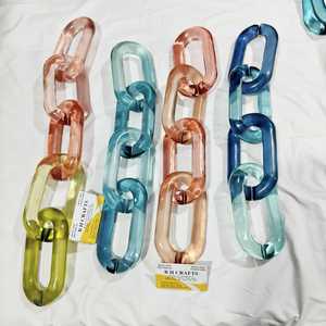 Resin <b>Large</b> Acrylic Links Chain chain ,<b>marble</b> Thick Resin link chain Hanger - Product Image 4
