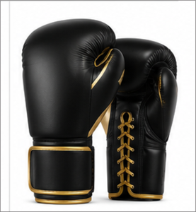 ถุงมือชกมวย MMA แบบผูกเชือก หนัง PU 14 ออนซ์ สีดำทอง แบบนิ้วแยก สำหรับฝึกซ้อมสำหรับผู้ชาย - Product Image 3
