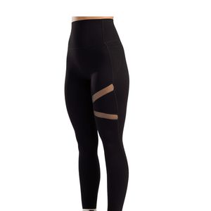 Leggings de sport taille haute pour femmes avec empiècements en maille, pantalons de yoga fitness extensibles, vêtements de sport d'entraînement, leggings d'entraînement OEM ODM en gros - Product Image 2