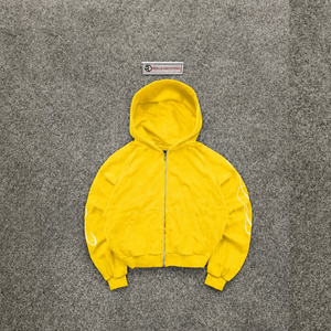 Maqueta de Sudadera con Capucha Amarilla de Alta Calidad, Vista Frontal, con Plantilla de Diseño de Ropa en Blanco, para Creación de Marca y Estilo Digital - Product Image 5