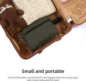 Sac de toilette professionnel personnalisé pour homme, trousse de voyage, trousse de maquillage, trousse de rasage, sacs en cuir PU de luxe pour homme - Product Image 6