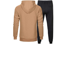 ชุดวอร์มวินเทจแบบ unisex ล่าสุด เสื้อแจ็คเก็ตแบบสวมหัวสีพื้น พร้อมกางเกงวอร์มปักลาย OEM ออกแบบเองได้ ชุดกันลมสำหรับผู้ชาย - Product Image 6