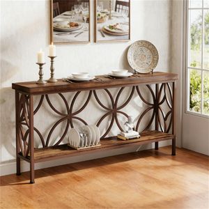 Consolle con Vano Portaoggetti per Divano, Ingresso o Uso Esterno - Product Image 3