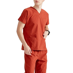 Unisex Medical <b>Scrub</b> <b>Sets</b> for Women Men 100% Cotton Hospital Workwear Clinical Tops Pants Custom Logo <b>Scrub</b> <b>Sets</b> Wholesale - Product Image 4