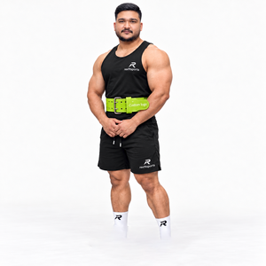 Private Label Leather Gym Powerlifting <b>Belt</b> Double Prong Buckle Adjustable Waist Support Wholesale OEM Manufacturer Gym OEM <b>Men</b> - Product Image 3