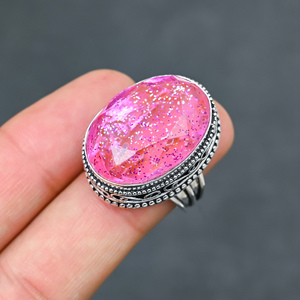 Superbe Bague Tendance Moderne en Kunzite Rose à Pois, en Argent Sterling 925 Massif, Bijoux Faits Main, Vente en Gros Direct Usine - Product Image 2