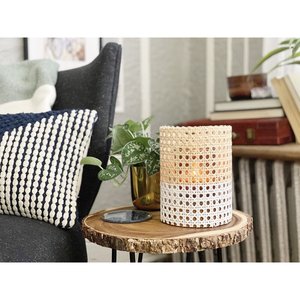 แผ่นหวายสานสีเหลืองสำหรับตกแต่งผนังภายในตกแต่งด้วยวัสดุหวายแผงพื้นผิวงานฝีมือแบบสาน - Product Image 3