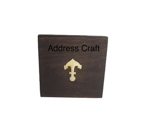 Posavasos de madera para taza de té al mejor precio de estilo americano con incrustaciones de alambre de latón para vajilla hogar Hotel restaurante eventos bodas usadas - Product Image 3