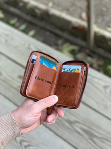 Wholesale Genuine Leather Tri Fold <b>Wallet</b> Custom Logo <b>Men</b> Real Cowhide Credit <b>Card</b> <b>Holder</b> Slim Pocket Purse LTW-0115 - Product Image 4