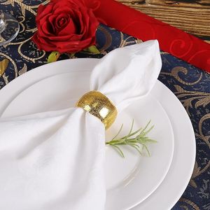 Anneaux de serviette de luxe dorés en gros, boucles métalliques pour serviettes, supports pour organisateurs d'événements et réunions familiales - Product Image 6