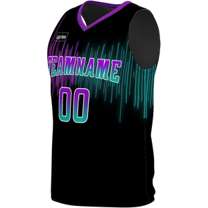 Ensemble de maillots de basket-ball personnalisés en gros, sublimation, maille respirante, nom et numéro personnalisés, OEM, faible MOQ, échantillon gratuit - Product Image 3