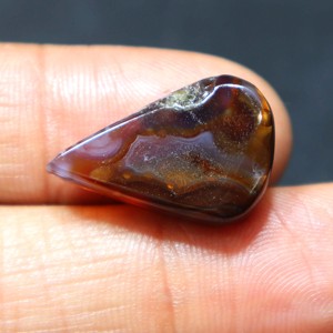 หินอาเกตไฟแท้ หินธรรมชาติ อาเกตไฟแบบพิเศษ ทำมือ คริสตัลบำบัด ขัดเงา สำหรับทำเครื่องประดับ - Product Image 4