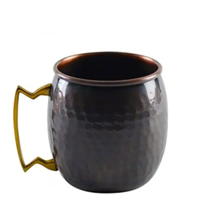 Vaso Moscow Martini de Acero Inoxidable con Asas de Cobre para Cerveza, Estilo Martillo - Product Image 2