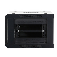 Rak Server Logam 19 Inch 4U untuk Dinding dengan Pintu Kaca Tempered untuk Router dan Switch Pusat Data - Stok Tersedia