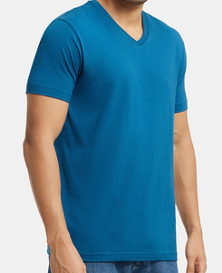 T-shirt en coton uni pour homme, coupe classique, léger, col rond, basique, pour impression personnalisée, OEM ODM - Product Image 3
