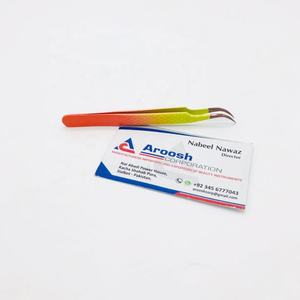 แหนบ J-Curve สีเหลืองโรสโกลด์ด้ามจับเพชรสำหรับการต่อขนตาอย่างยั่งยืนเหล็กแหลมฉลากส่วนตัว - Product Image 4