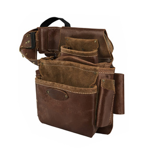Sangles porte-outils professionnelles en cuir véritable pour charpentier, ceinture porte-outils en cuir pour le travail - Product Image 5