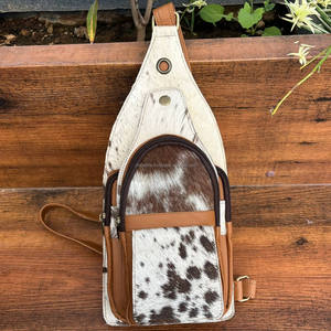 Custom Cowhide Minimalist High Quality Portable Women Chest <b>Bag</b> Genuine Leather Zipper New Fashion Business <b>Shoulder</b> <b>Bag</b> <b>for</b> <b>Men</b> - Product Image 2