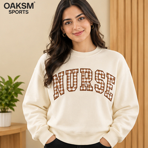 Sudadera de Forro Polar con Cuello Alto y Estampado de Letras de Enfermera Rosa para Mujer, Personalizada con Bordado |   Suéter de algodón grueso para invierno para hermandades - Product Image 2
