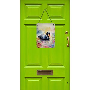 Cartel de Metal de aluminio de cisne negro nuevo 12x16 impresiones multicolores para decoración del hogar placa colgante de puerta para cocina baño pared frontal - Product Image 2