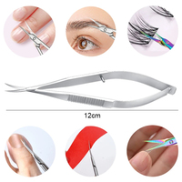 Pince à cuticules en acier inoxydable, ciseaux de manucure droits pour éliminer les peaux mortes, ciseaux à sourcils, outils de beauté
