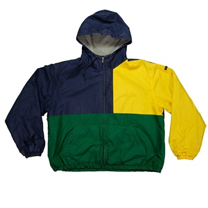 Chaqueta Cortavientos con Capucha y Cierre Completo, Diseño Color Block, Transpirable, Forro Personalizado para Invierno, Tallas Grandes, Chaqueta Anorak Deportiva para Exteriores - Product Image 1