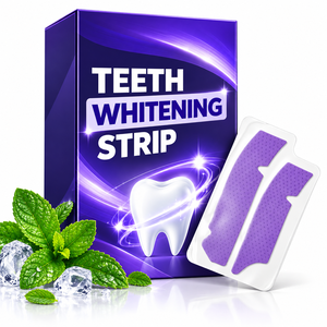 Tiras Blanqueadoras de Dientes al Por Mayor con Xilitol y Sin Peróxido, Marca Personalizada, Kit de Blanqueamiento Dental de 28 Pares para Uso Comercial - Product Image 1
