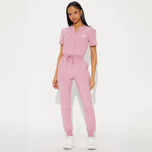 OEM Wholesale Custom Women's <b>Doctors</b> Hospital Scrub <b>Sets</b> with Custom Logo Canvas Fabric All Season Nurse Uniforms - Product Image 1