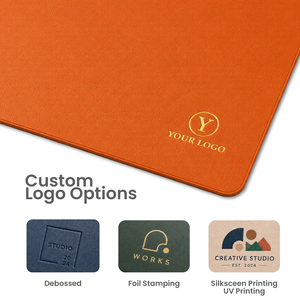 Custom Leather Desk <b>Mat</b> with <b>Large</b> Size Waterproof <b>Mouse</b> Pad For Office Desk - Product Image 4