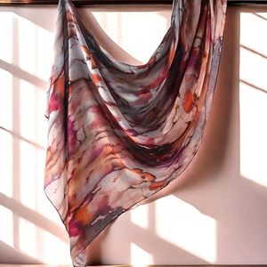 Floral Chiffon Hijab Digital <b>Print</b> Breathable Spring Summer <b>Islamic</b> Scarf Adult Women Headwear - Product Image 4