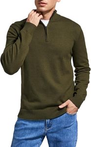 Pull à col roulé imprimé 100 % coton, sweat-shirt zippé à quart de col en polaire écologique pour homme, idéal pour le golf, le sport et les loisirs en hiver - Product Image 3