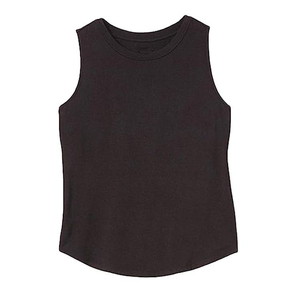 Women's Breathable Casual Solid Color <b>White</b> Elastic Slim Bottom Sleeveless Ribbed <b>Vest</b> Tank Tops - Product Image 1
