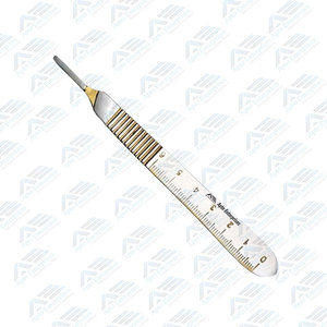 Manche de scalpel avec lame chirurgicale en acier inoxydable et règle en pouces pour la chirurgie, l'artisanat, la modélisation, la biologie et les laboratoires - Product Image 6