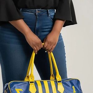 Sigma Gamma Rho 1922 Duffel <b>Bag</b> <b>Womens</b> Sorority Travel Gym Sports Carryall <b>Large</b> Capacity <b>Weekend</b> Overnight Luggage with Straps - Product Image 5