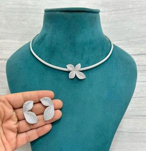 Conjunto de Joyería Hasli con Acabado Plateado de Primera Calidad y Piedras de Circonia Cúbica, con Aretes, para Fiestas, Bodas, Colección Moderna para Mujer - Product Image 2