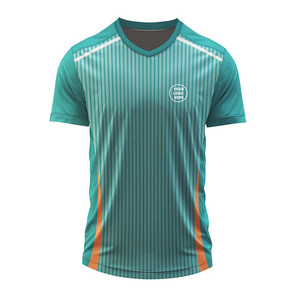 Maillot de football personnalisé à rayures tonales, col en V, respirant et à séchage rapide, idéal pour les équipes de club, l'entraînement et les matchs – Meilleures ventes - Product Image 4